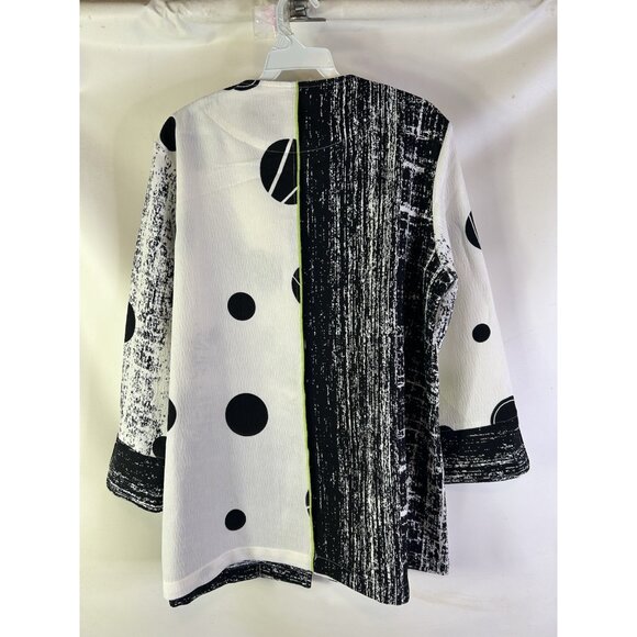 Ali Miles Mixed Media Button Shirt Jacket Whimsy Artsy - Picture 5 of 9